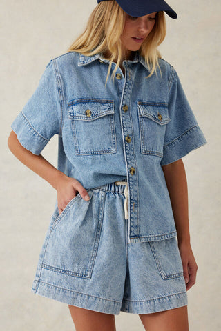 Relaxed Everyday Short - Vintage Blue Denim