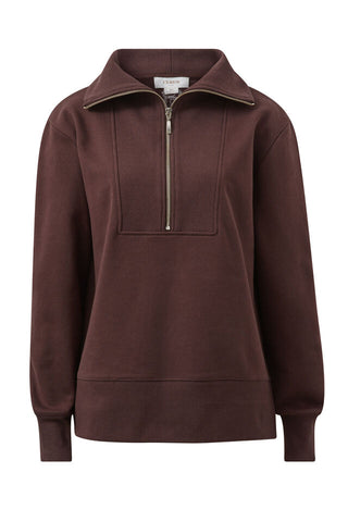 Half Zip Sweat - Winter Choc