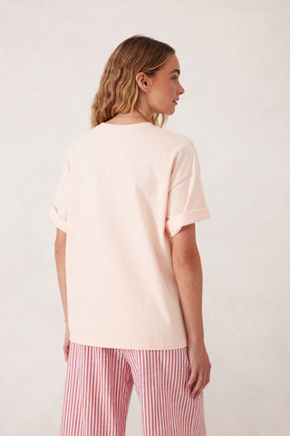 Boyfriend Tee - Shell Pink