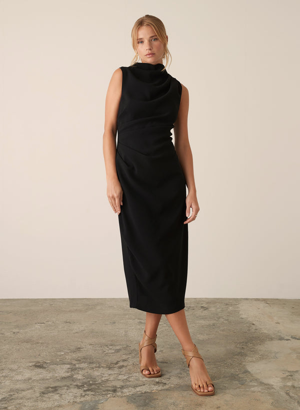 MONTE CARLO MIDI DRESS - BLACK – Iggy & Zee