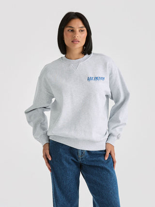 Independent Baggy Sweat - White Marle