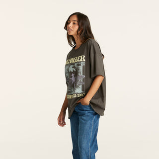 DRAGONFLY BOXY SLOUCH TEE SLATE